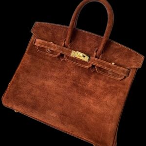 NWOT Brown Suede Handbag